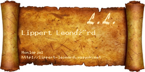 Lippert Leonárd névjegykártya