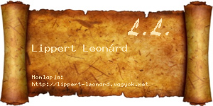 Lippert Leonárd névjegykártya